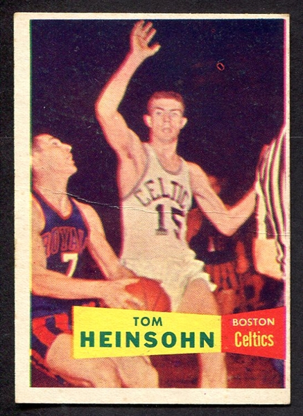 1957 Topps Basketball #19 Tom Heinsohn Boston Celtics