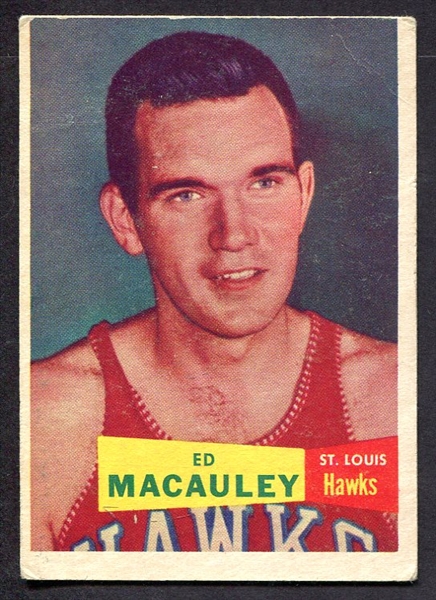 1957 Topps Basketball #27 Ed Macauley St. Louis Hawks