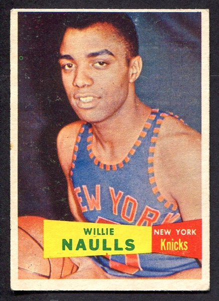 1957 Topps Basketball #29 Willie Naulls New York Knicks