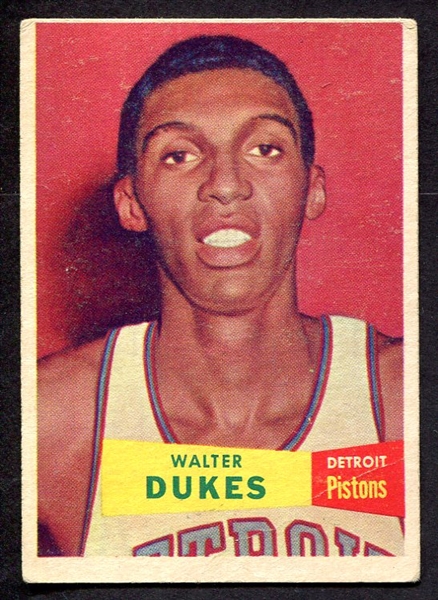 1957 Topps Basketball #30 Walter Dukes Detroit Pistons