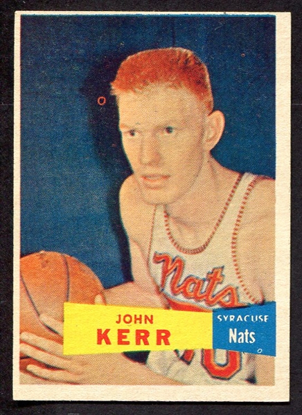 1957 Topps Basketball #32 John Kerr Syracuse Nationals