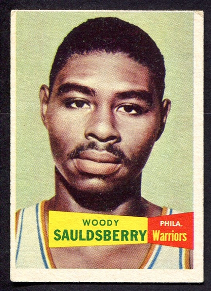1957 Topps Basketball #34 Woody Sauldsberry Philadelphia Warriors