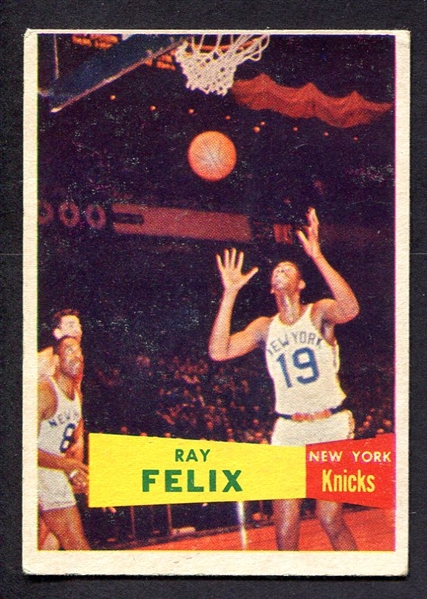 1957 Topps Basketball #35 Ray Felix New York Knicks