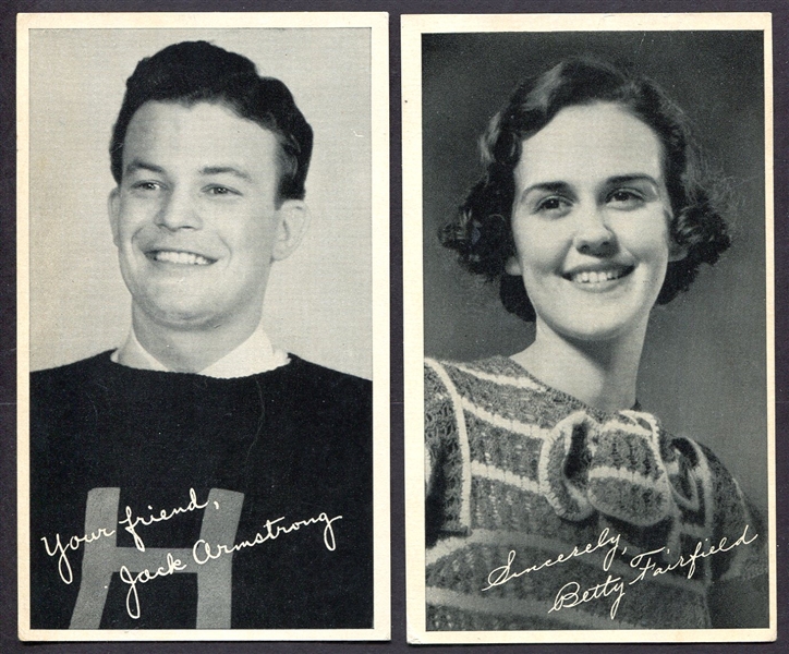 Circa 1934 Gold Medal Foods Jack Armstrong and Betty Fairfield