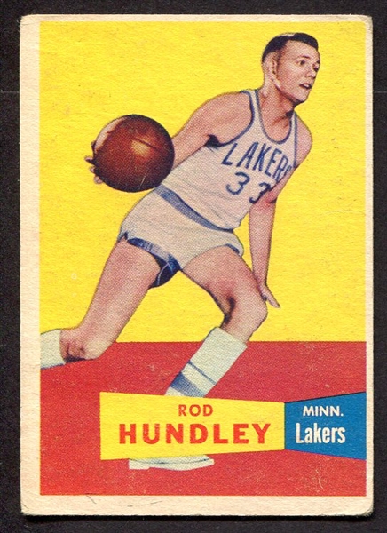 1957 Topps Basketball #43 Rod Hundley Minneapolis Lakers