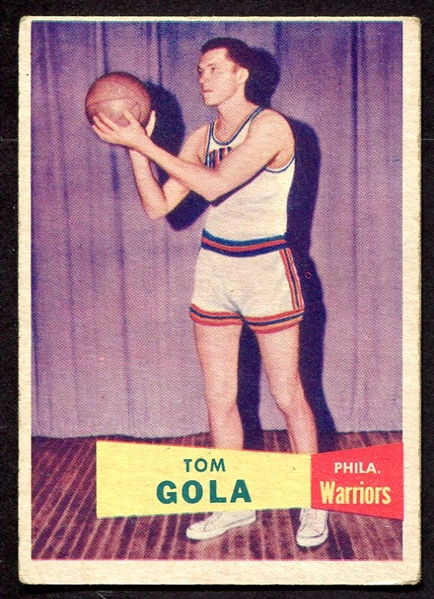 1957 Topps Basketball #44 Tom Gola Philadelphia Warriors