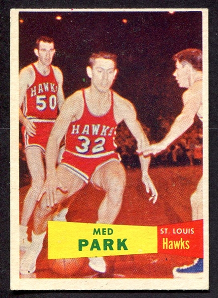 1957 Topps Basketball #45 Med Park St. Louis Hawks