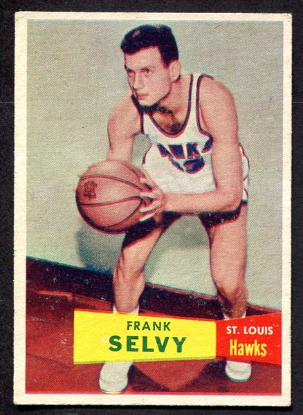 1957 Topps Basketball #51 Frank Selvy St. Louis Hawks