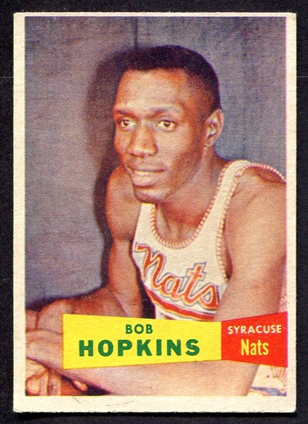 1957 Topps Basketball #53 Bob Hopkins Syracuse Nationals