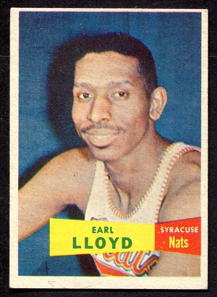 1957 Topps Basketball #54 Earl Lloyd Syracuse Nationals