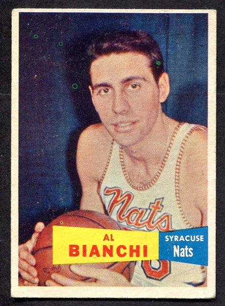 1957 Topps Basketball #59 Al Bianchi Syracuse Nationals