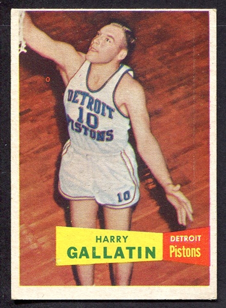 1957 Topps #62 Harry Gallatin Detroit Pistons 