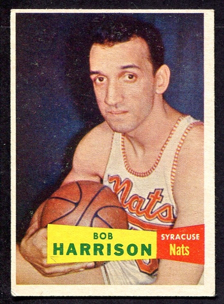 1957 Topps #63 Bob Harrison Syracuse Nationals 