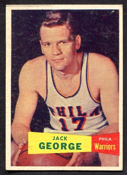 1957 Topps #67 Jack George Philadelphia Warriors