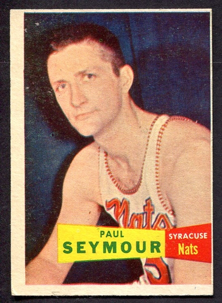 1957 Topps #72 Paul Seymour Syracuse Nationals
