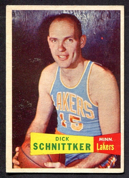 1957 Topps #80 Dick Schnittker Minneapolis Lakers