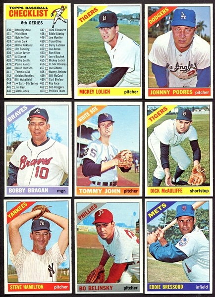 1966 Topps Lot of 74 Assorted Mostly 6th Series & Nice