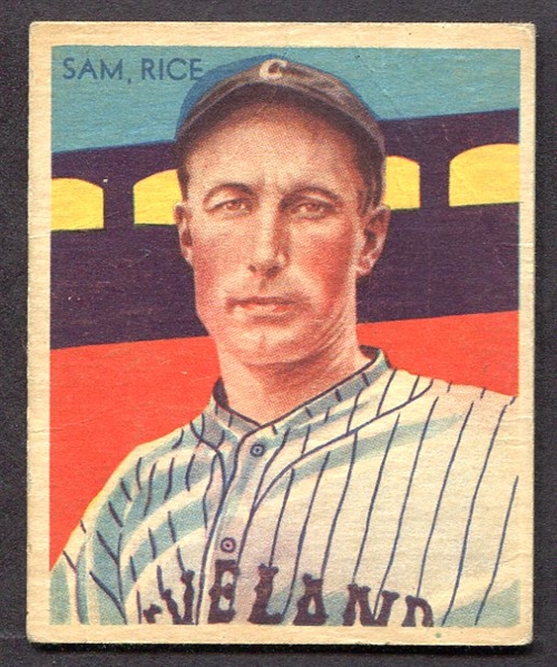 1935 Diamond Stars #32 Sam Rice Cleveland Indians