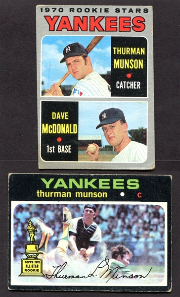 1970 & 1971 Topps Thurman Munson Cards