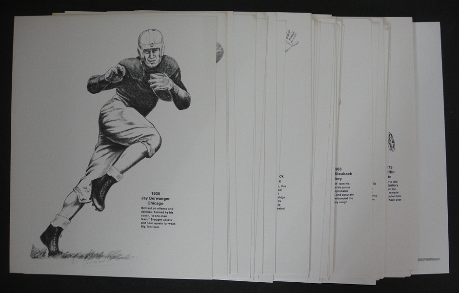 Heisman Trophy Brownell Card Set of 51 Different 1935-1986