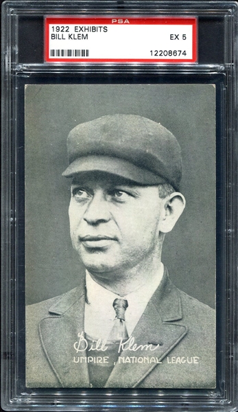 1922 Exhibits Bill Klem Umpire National League PSA 5
