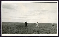 Circa 1920s RPPC Baseball Game On The Prairie