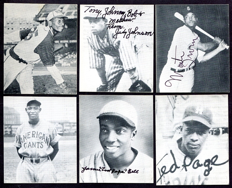 1977 J. W. Morey Negro and Latin Baseball Card Set of 6 w/3 Autographed