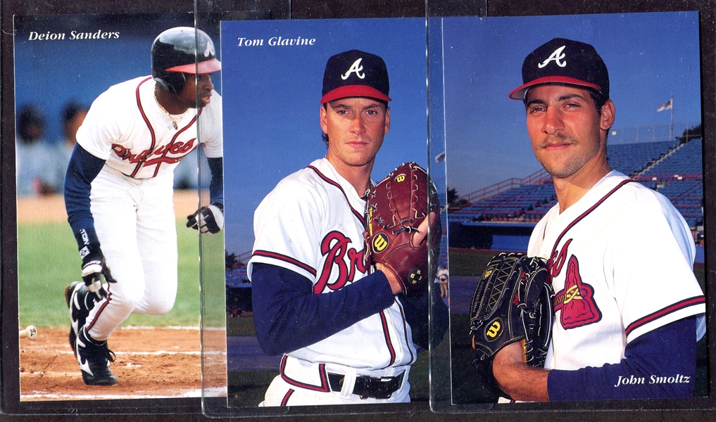 1993 Barry Colla Atlanta Braves Post Card Set of 7