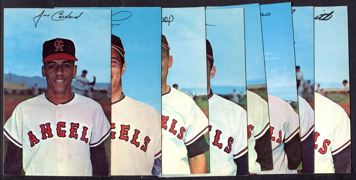 1966 Dexter Press Los Angeles Angels Postcards Lot of 8 Different
