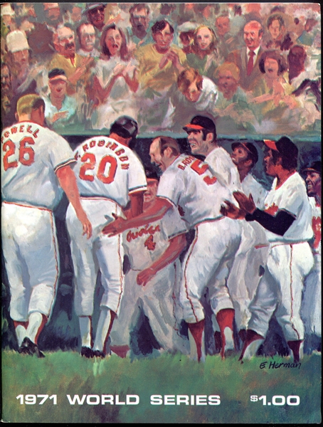 1971 World Series Program Orioles vs Pittsburgh