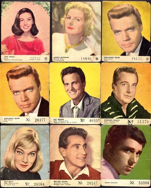 1958-59 Latin America Movie Stars Cards Lot of 35 w/Many American Stars 