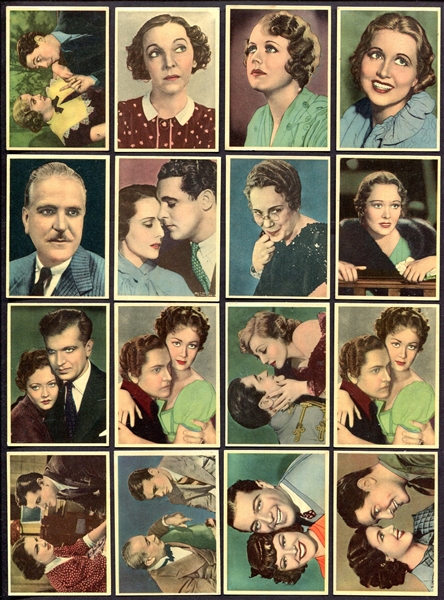 1936-38 Okey Cigarrillos Chilean Movie Star Cards 35 Different w/25 Dupes