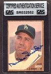Duke Snider Autographed 1962 Topps Card CAS Certified