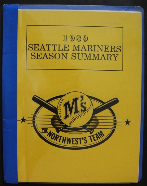 1989 Seattle Mariners Team Issued Season Summary