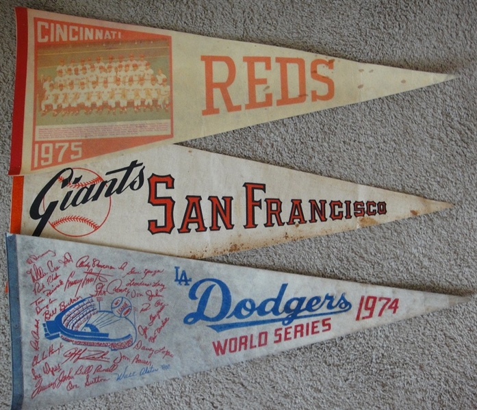 1960s/70s Pennants Giants Reds & Dodgers