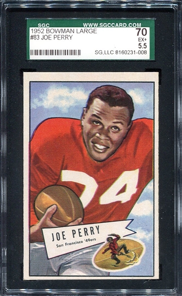1952 Bowman Large #83 Joe Perry SGC 70