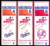1981 World Series Ticket Stubs Games 4 5 & 6