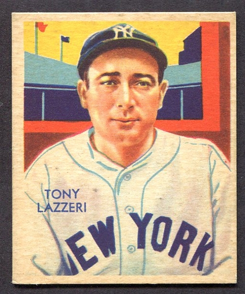 1935 Diamond Stars #74b Tony Lazzeri Blue Back Very Nice!