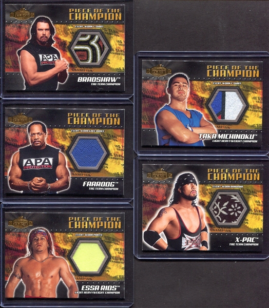 2001 Fleer WWF Championship Clash Piece of the Champion Inserts 11 of 13 w/SP's