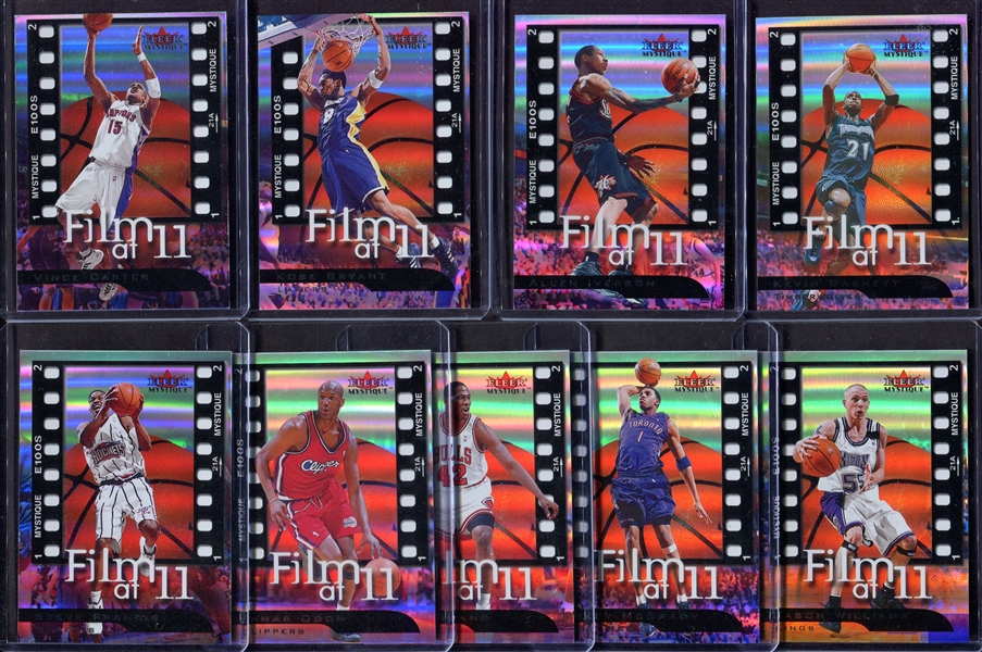 2000 Fleer Mystique Basketball Film at 11 Complete Set of 10 + Partial Set of 9
