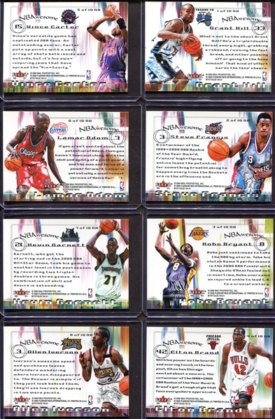 2000 Fleer Mystique NBAwesome Complete Set of 10 w/7 Dupes Nrmt/Mt