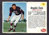 1962 Post Cereal Football #110 Angelo Coia SP