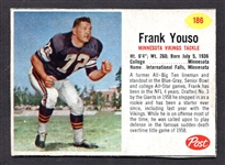 1962 Post Cereal Football #186 Frank Youso SP