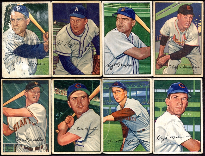 1952 Bowman Baseball Lot of 15 Different