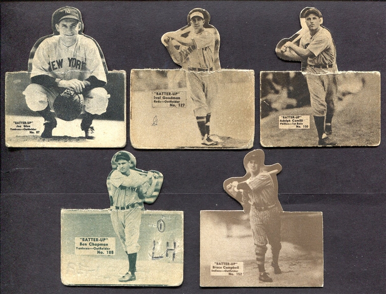 R318 1934-36 Batter-Up Lot of 5 Different High #s