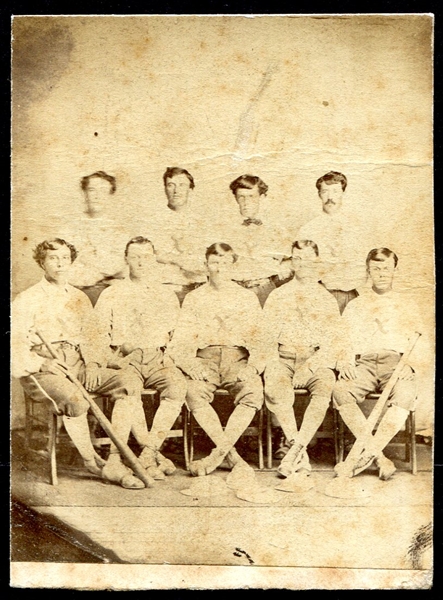 1867 Xenia Ohio Base Ball Team Albumen Photograph