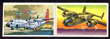 1961 UM26-5 Revell Model Airplane Air Power Series Cards Attached Pair #5 & #6
