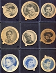 1933-38 Dixie Lids Movie Stars Lot of 27 Mostly Different