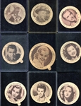 1939-40 Dixie Lids Movie Stars Lot of 29 Different