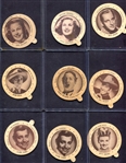 1947 Dixie Lids Movie Stars Complete Set of 24